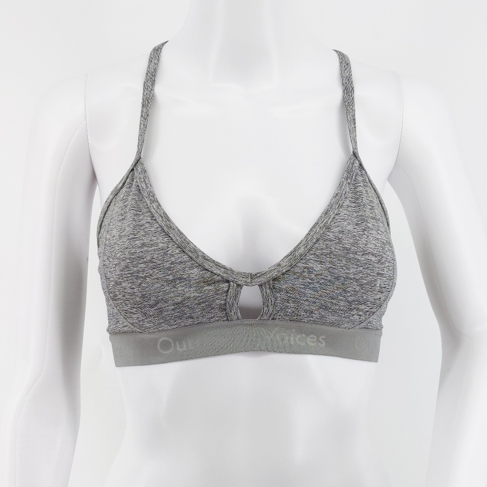 Outdoor Voices Steeplechase Bra Heathered Gray XS